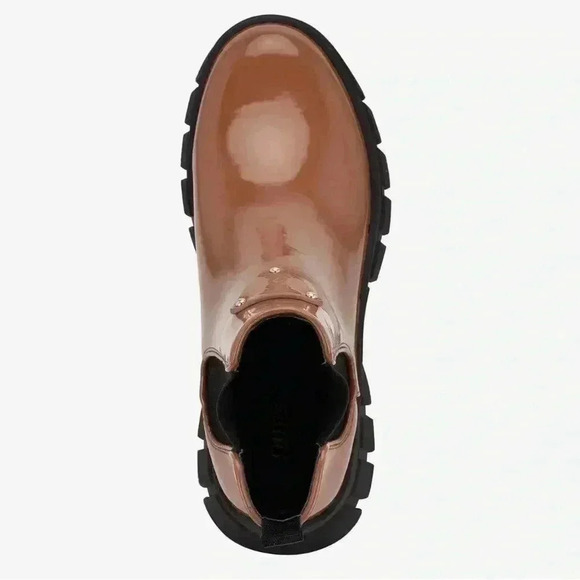 GUESS Womens Brown Goring Lug Sole Hestia Round Toe Block Heel Booties Size 5 - Picture 15 of 16